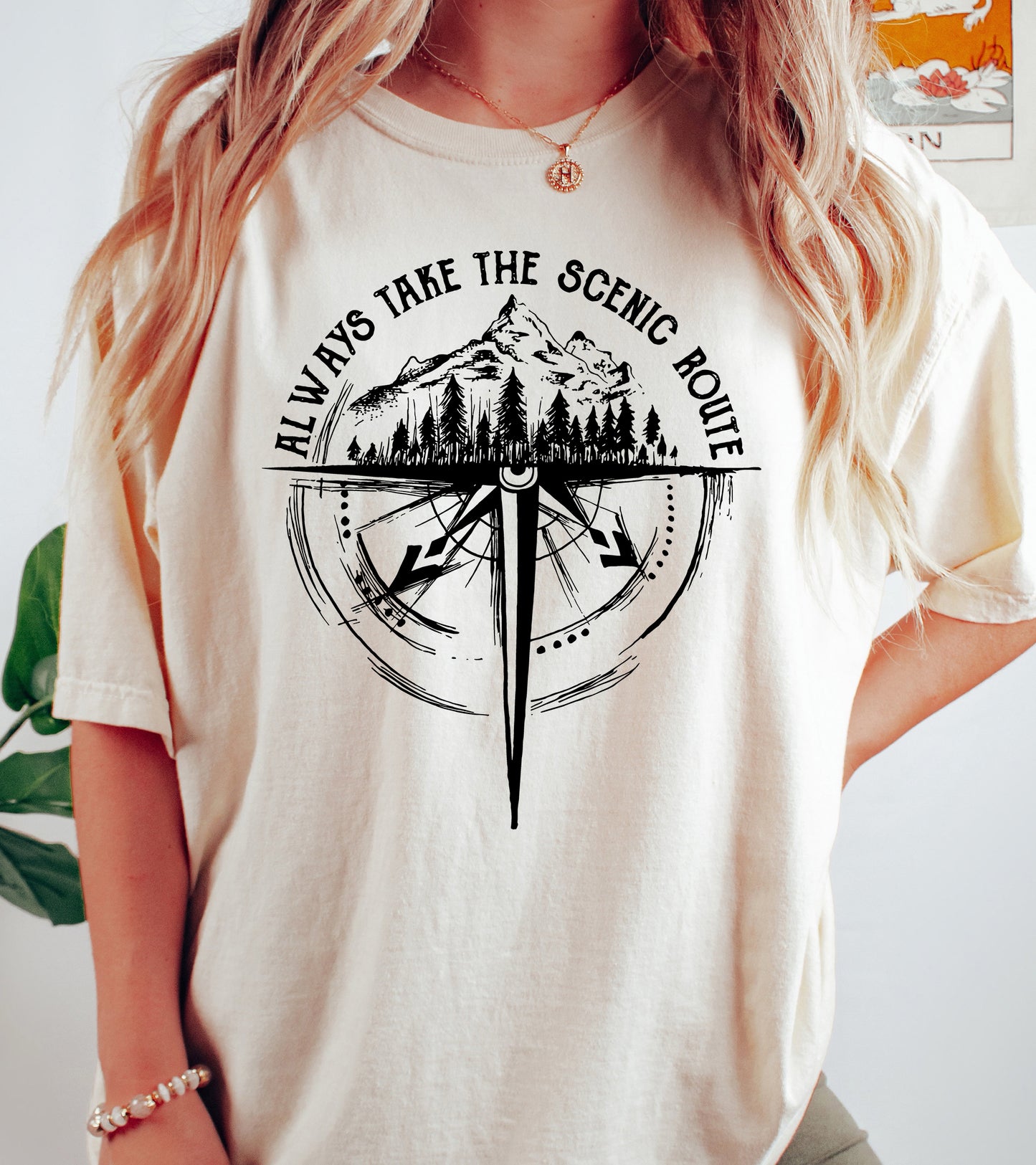 Always Take The Scenic Route Shirt | Comfort Colors Vintage Style Camping Shirt