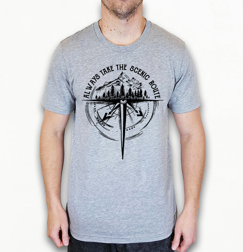 Always Take The Scenic Route Shirt | Camping Shirt | Light Garment