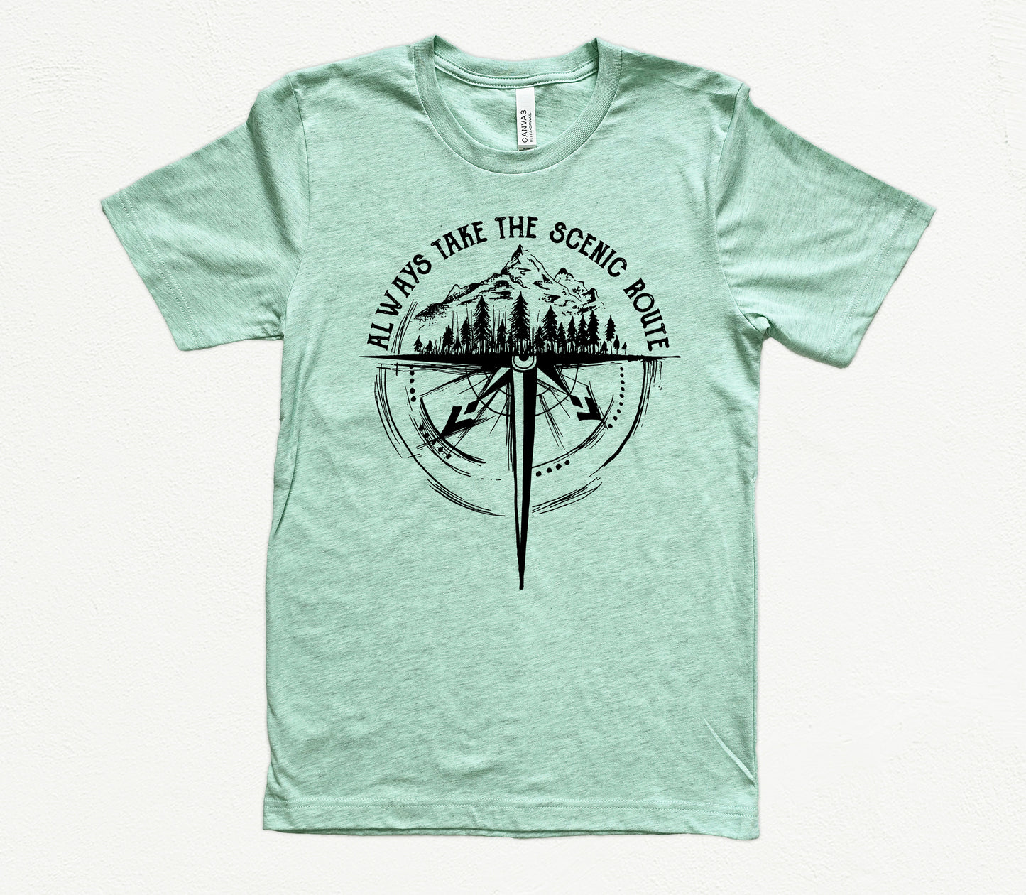 Always Take The Scenic Route Shirt | Camping Shirt | Light Garment