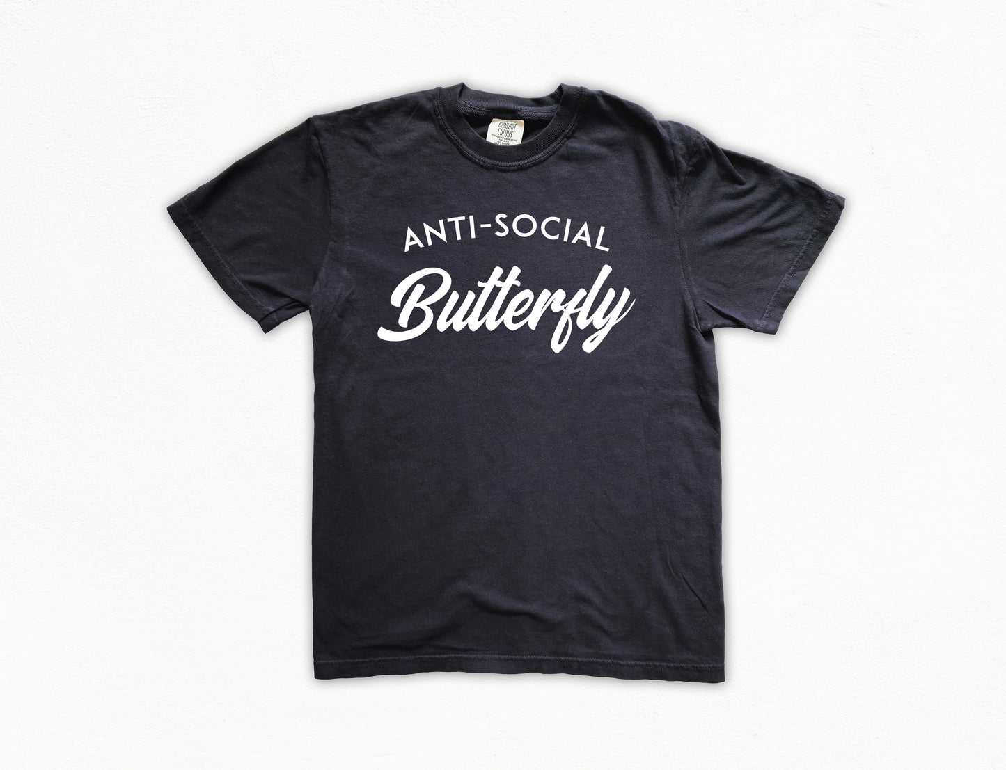 Anti Social Butterfly Shirt | Comfort Colors Vintage Style Funny Shirt