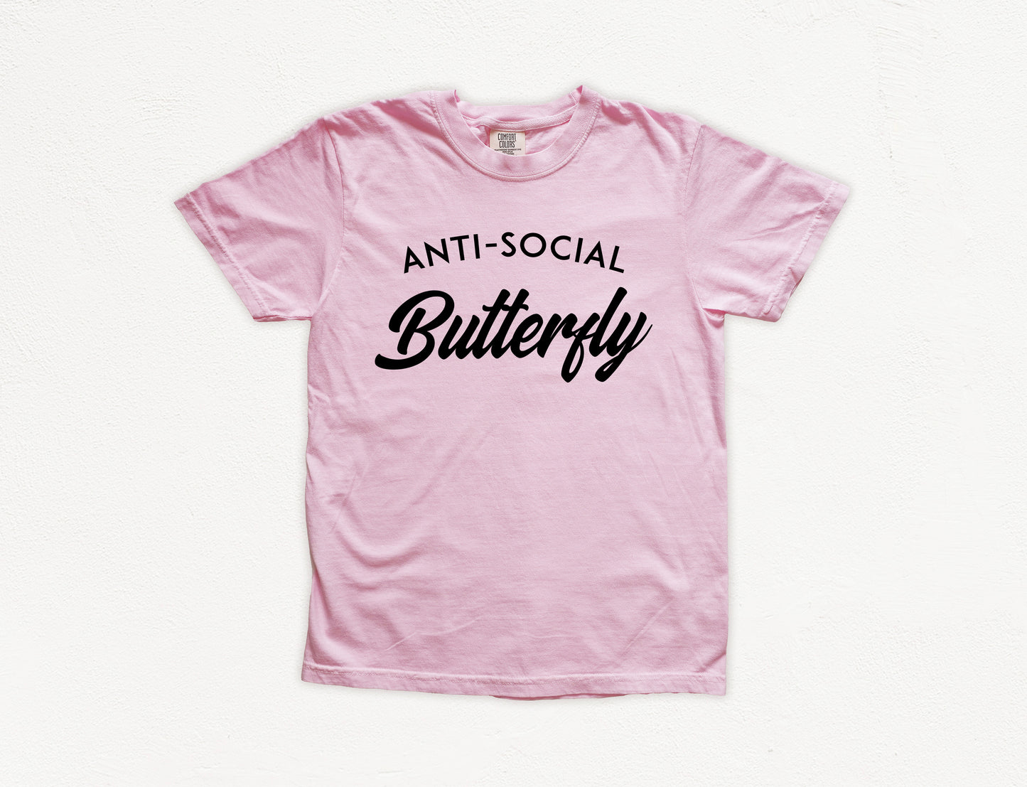 Anti Social Butterfly Shirt | Comfort Colors Vintage Style Funny Shirt