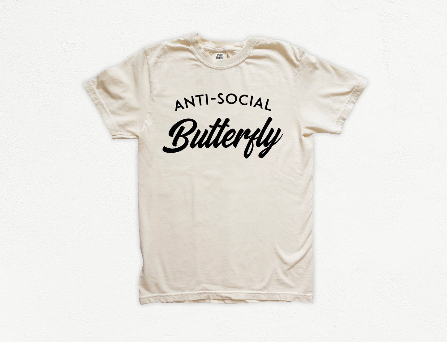 Anti Social Butterfly Shirt | Comfort Colors Vintage Style Funny Shirt