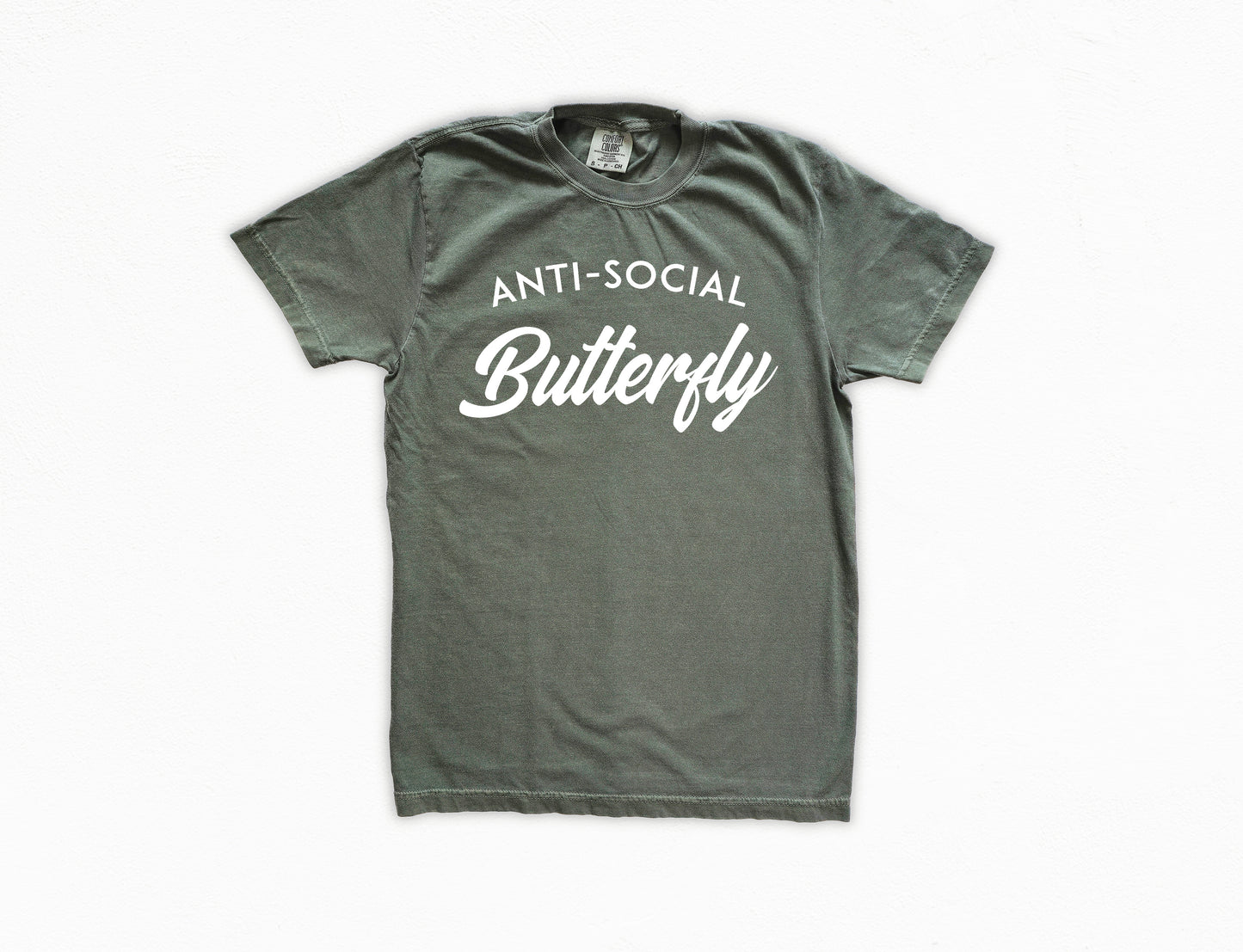 Anti Social Butterfly Shirt | Comfort Colors Vintage Style Funny Shirt
