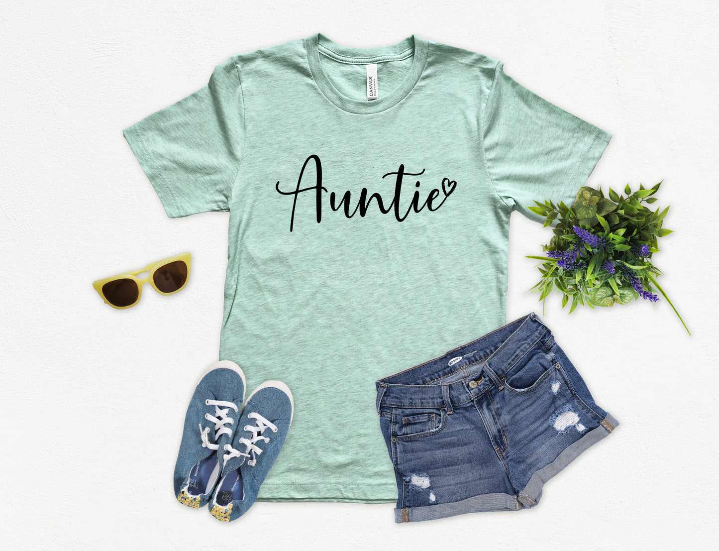 Auntie Shirt | Aunt Shirt Heart | Light Garment