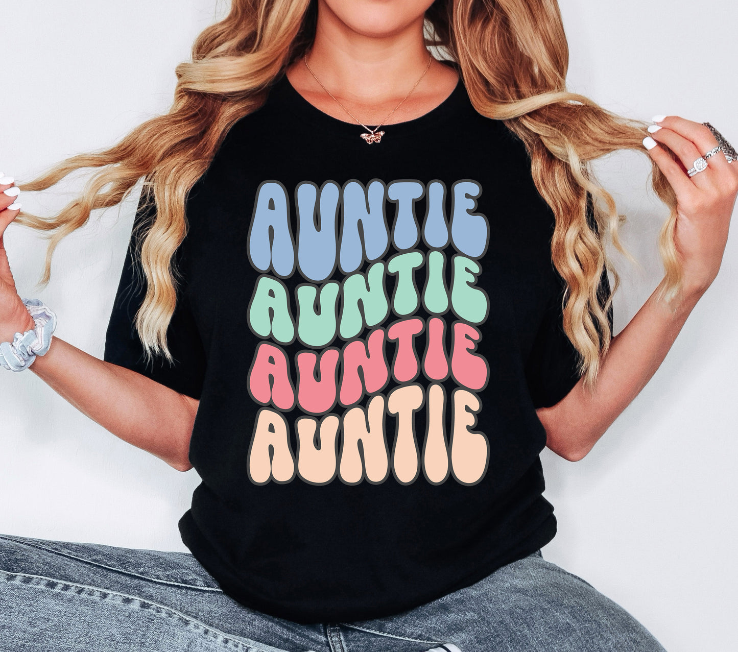 Retro Auntie Shirt | Aunt Shirt Retro Wave