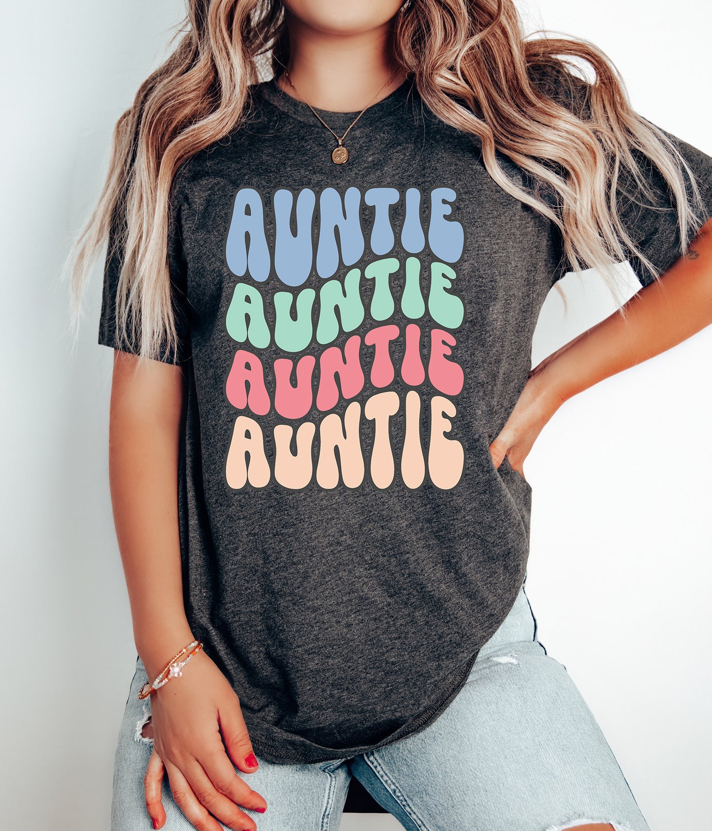 Retro Auntie Shirt | Aunt Shirt Retro Wave