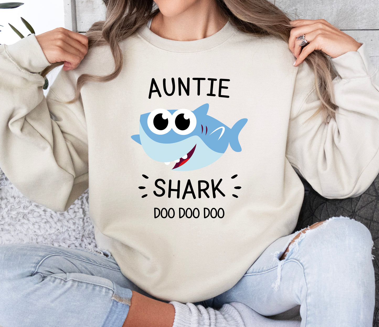 Auntie Shark Sweatshirt | Aunt Sweatshirt