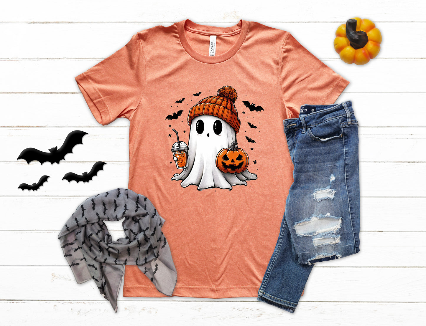 Cute Beanie Ghost Halloween Shirt