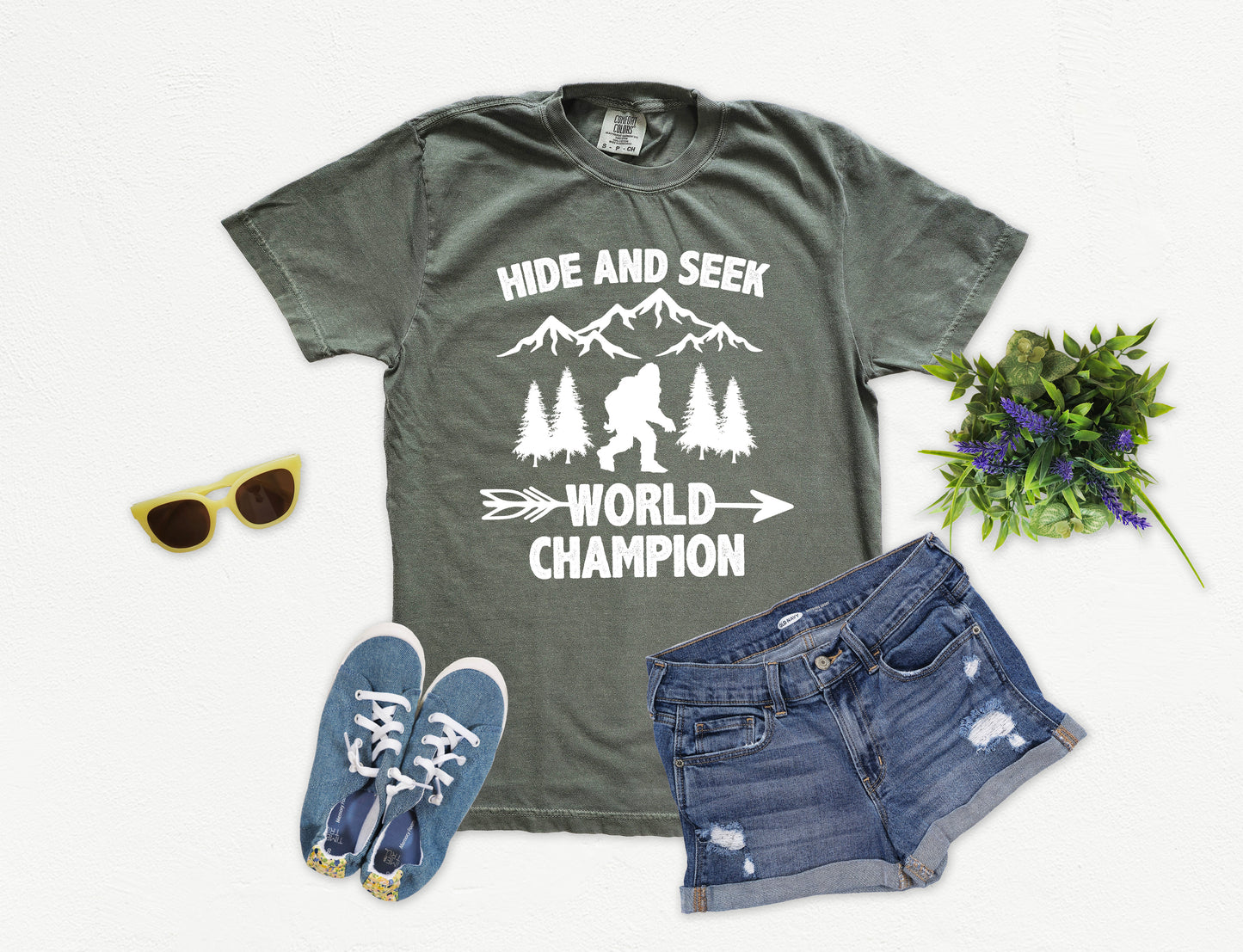 Hide and Seek World Champion Shirt | Comfort Colors Vintage Style Bigfoot Shirt