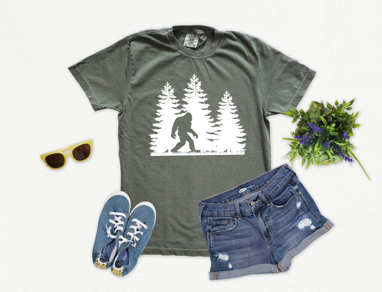 Bigfoot Shirt | Sasquatch Shirt | Comfort Colors Vintage Style Camping Shirt