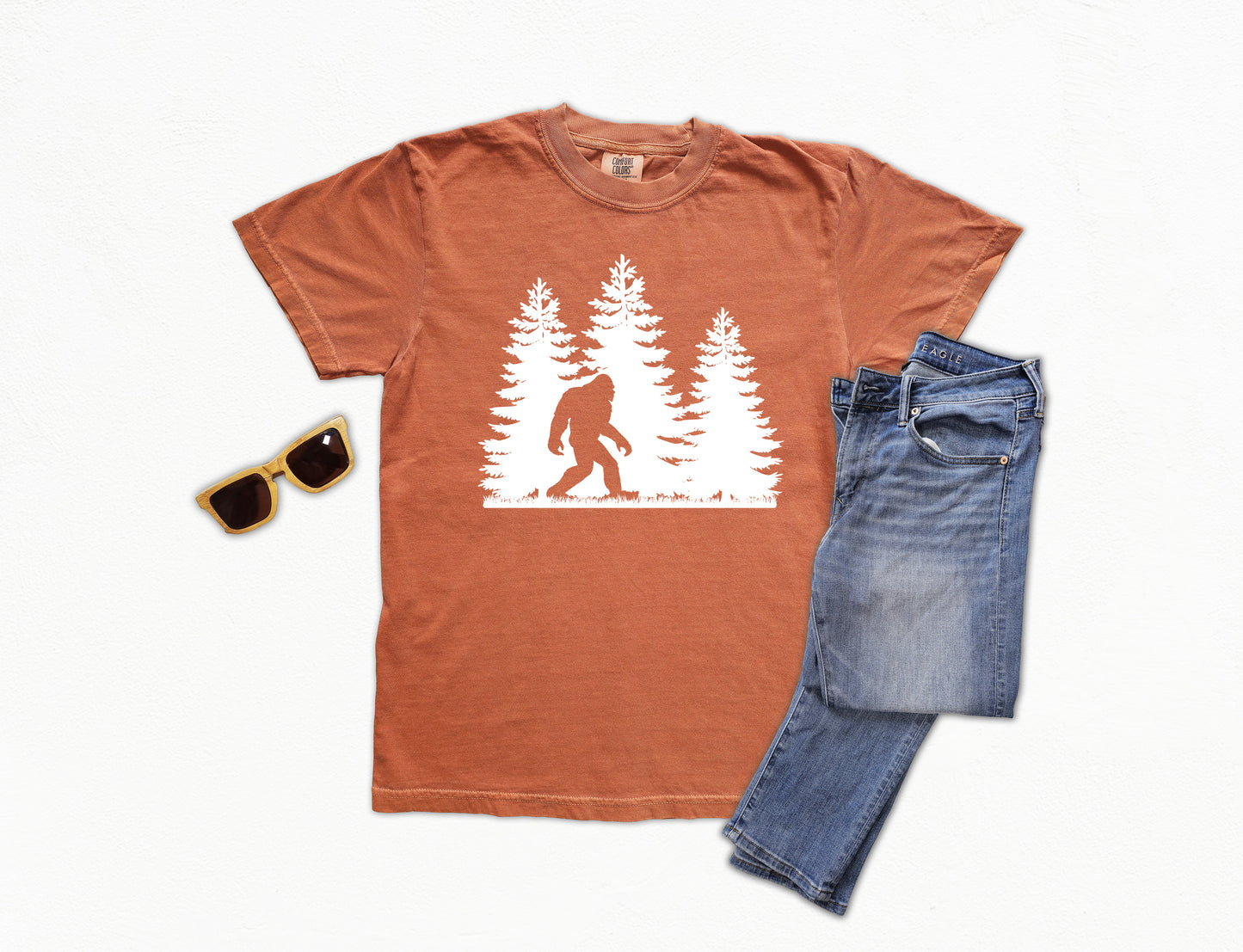 Bigfoot Shirt | Sasquatch Shirt | Comfort Colors Vintage Style Camping Shirt