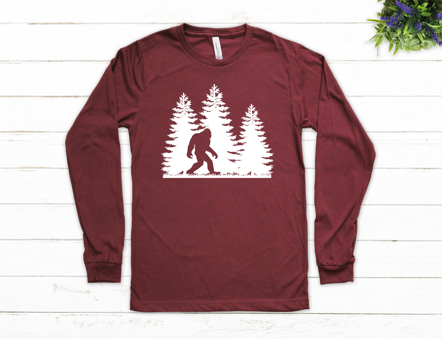 Bigfoot Shirt Long Sleeve | Sasquatch Shirt | Long Sleeve Camping Shirt