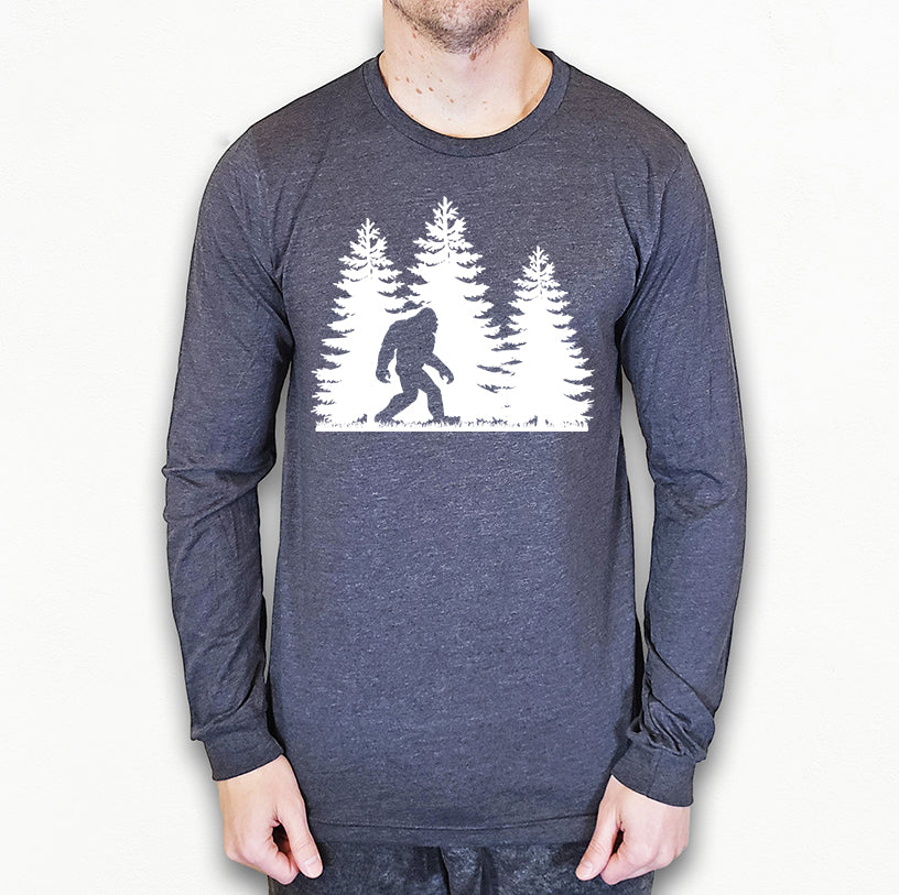 Bigfoot Shirt Long Sleeve | Sasquatch Shirt | Long Sleeve Camping Shirt