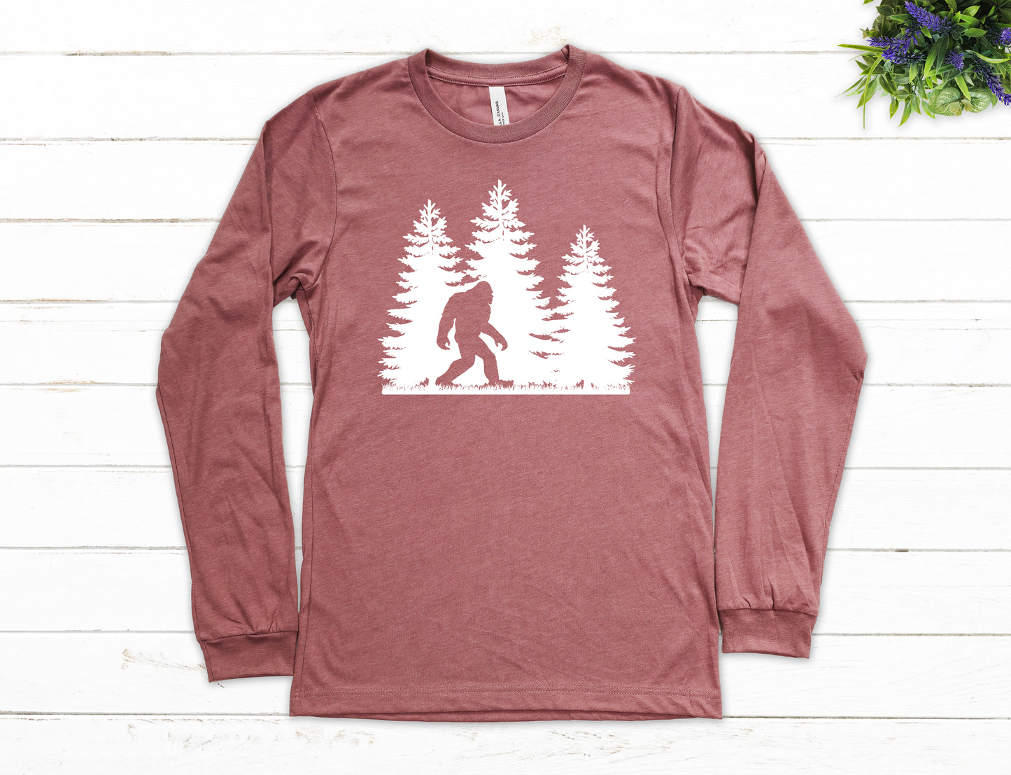 Bigfoot Shirt Long Sleeve | Sasquatch Shirt | Long Sleeve Camping Shirt
