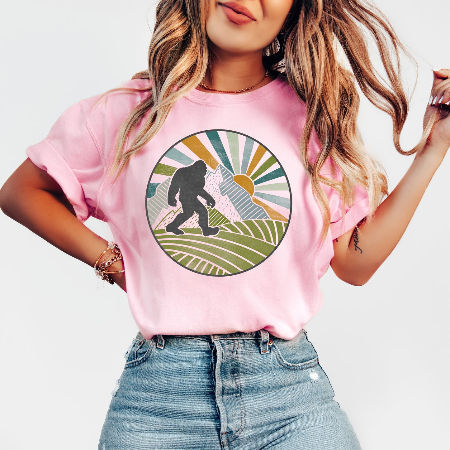 Retro Bigfoot Shirt | Comfort Colors Vintage Style Sasquatch Shirt | Camping Shirt
