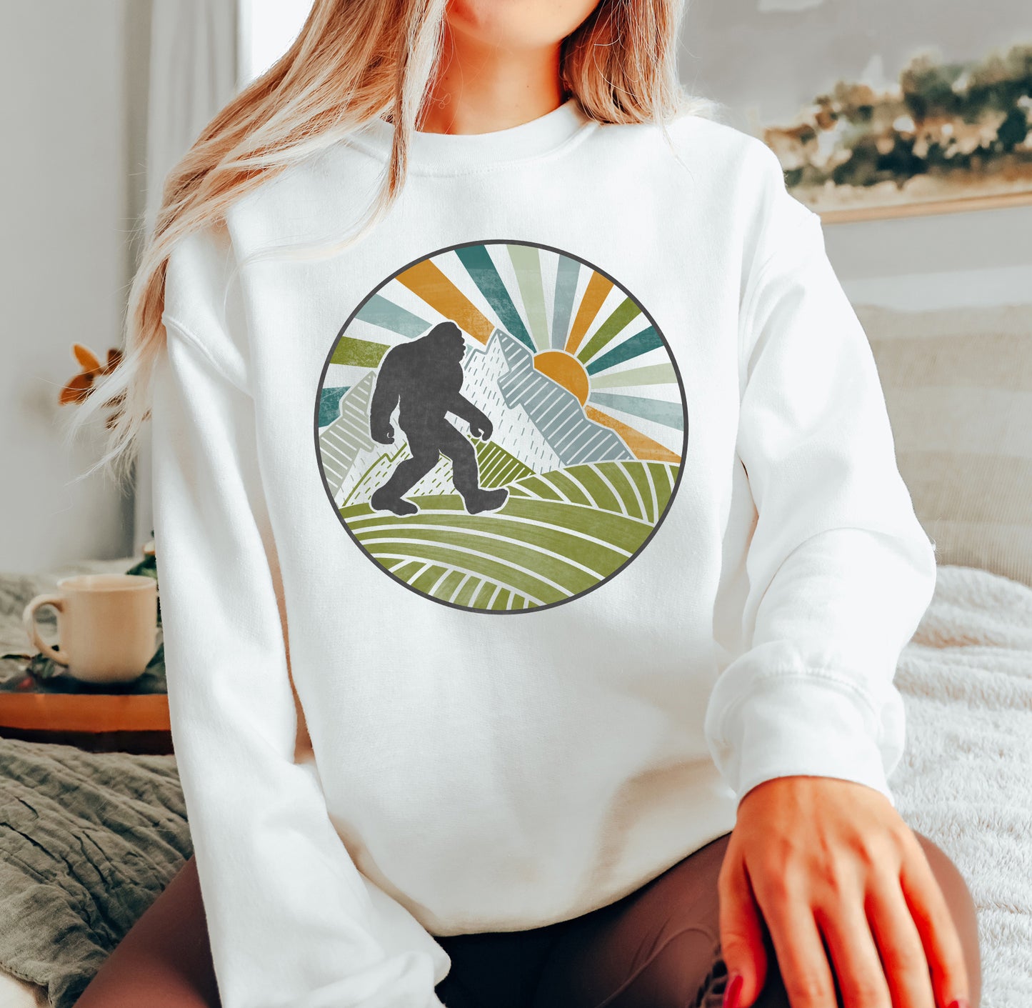Retro Bigfoot Sweatshirt | Camping Sweatshirt