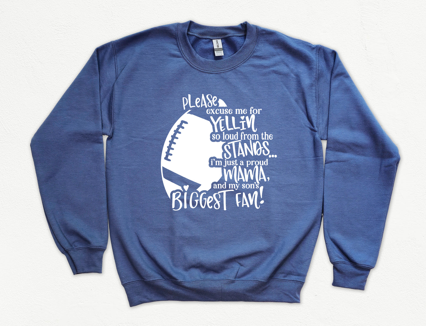 Son's Biggest Fan Football Mom Sweatshirt