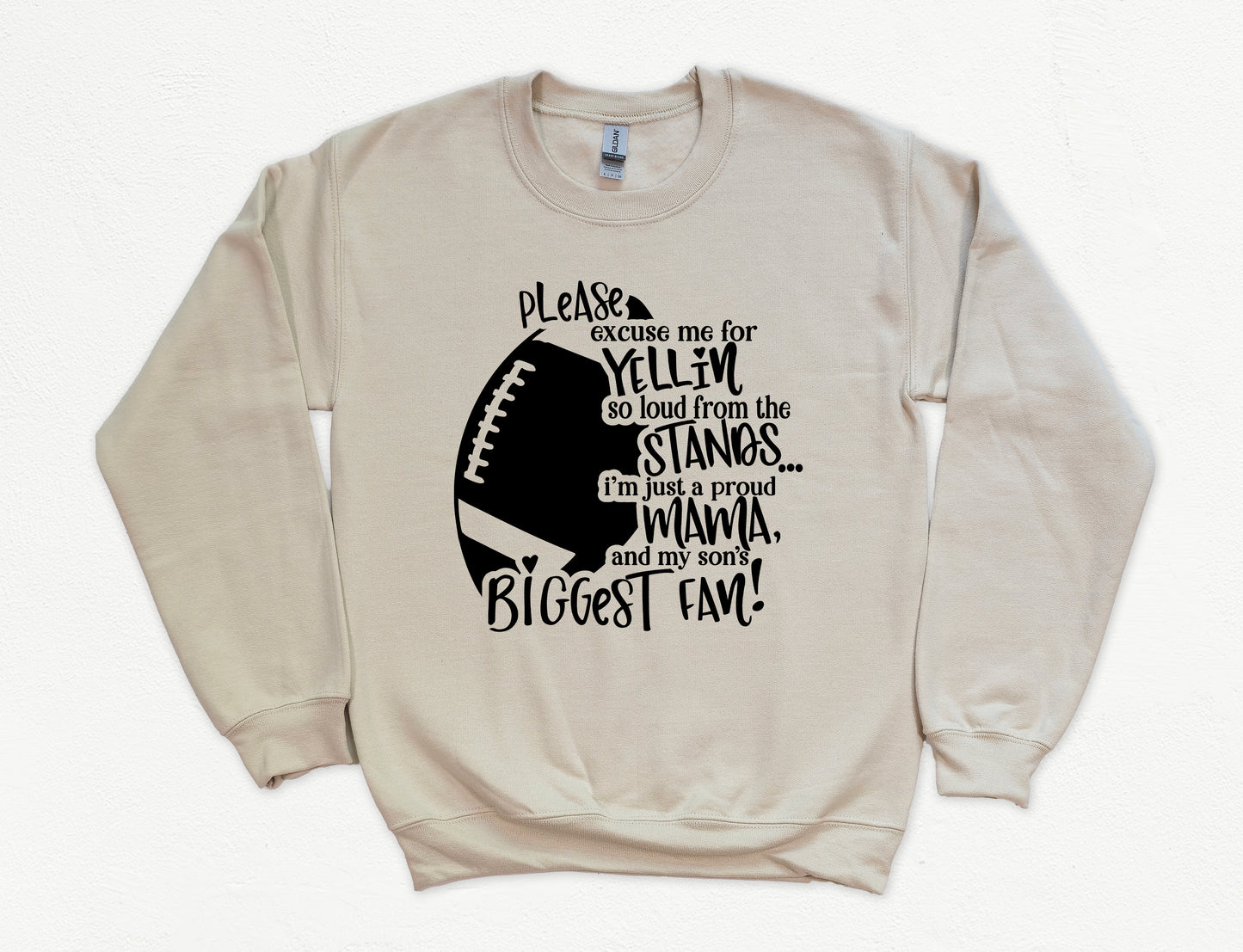 Son's Biggest Fan Football Mom Sweatshirt