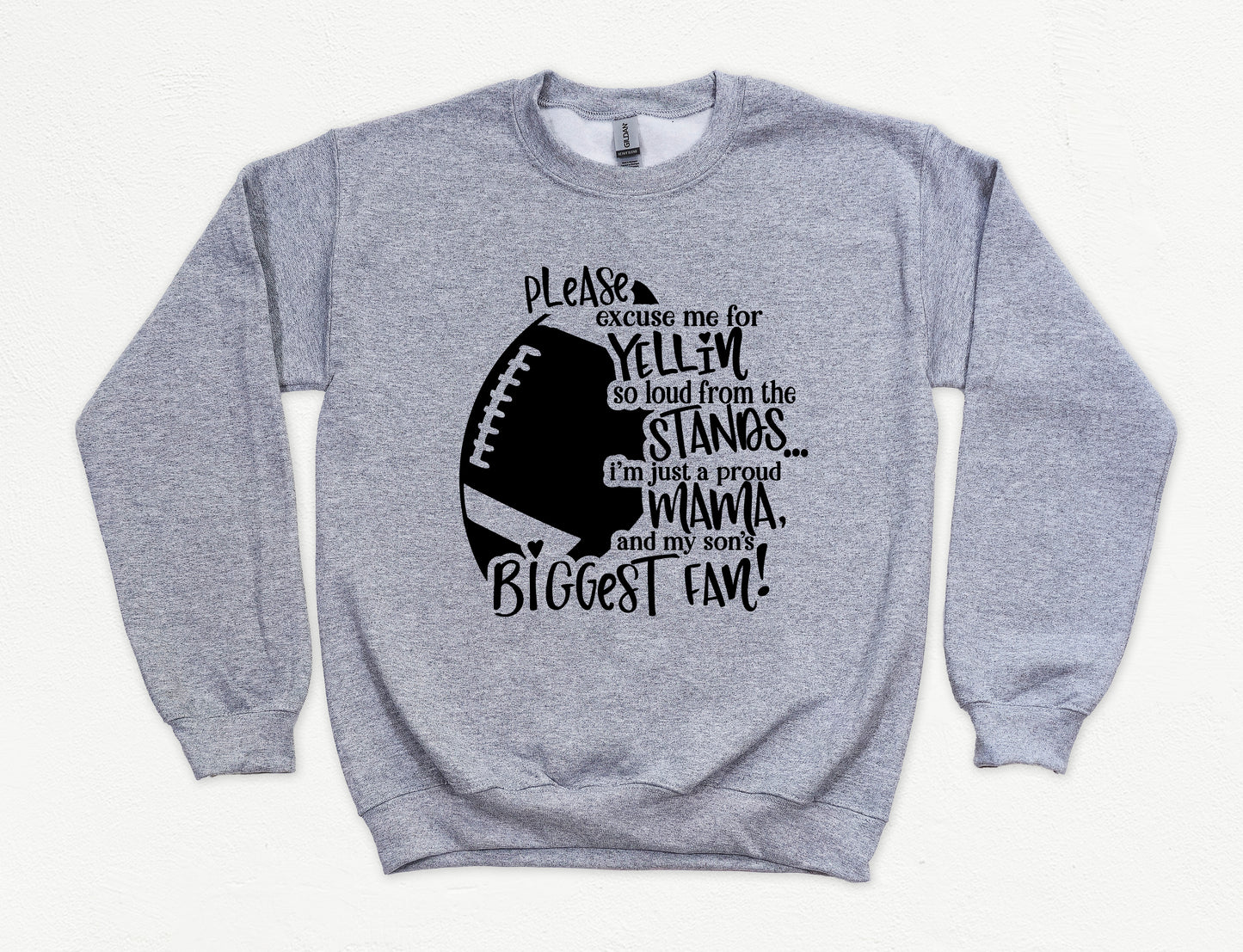 Son's Biggest Fan Football Mom Sweatshirt