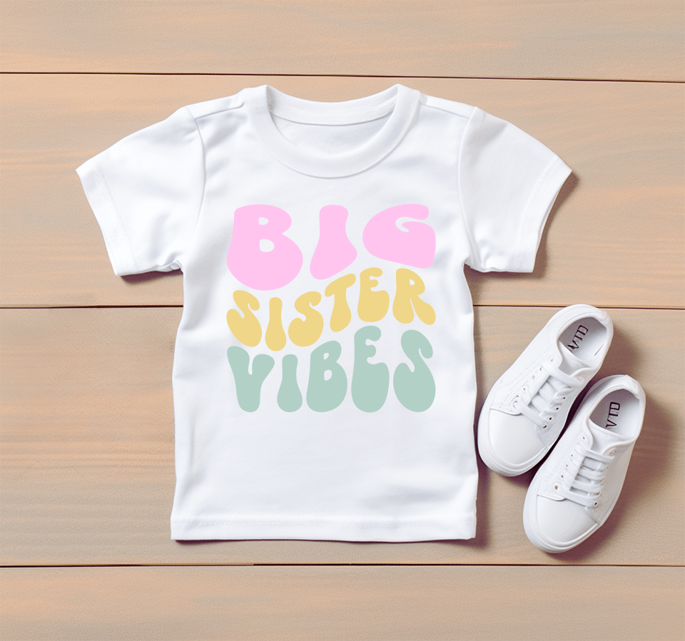 Big Sister Vibes Kids Toddler Tee