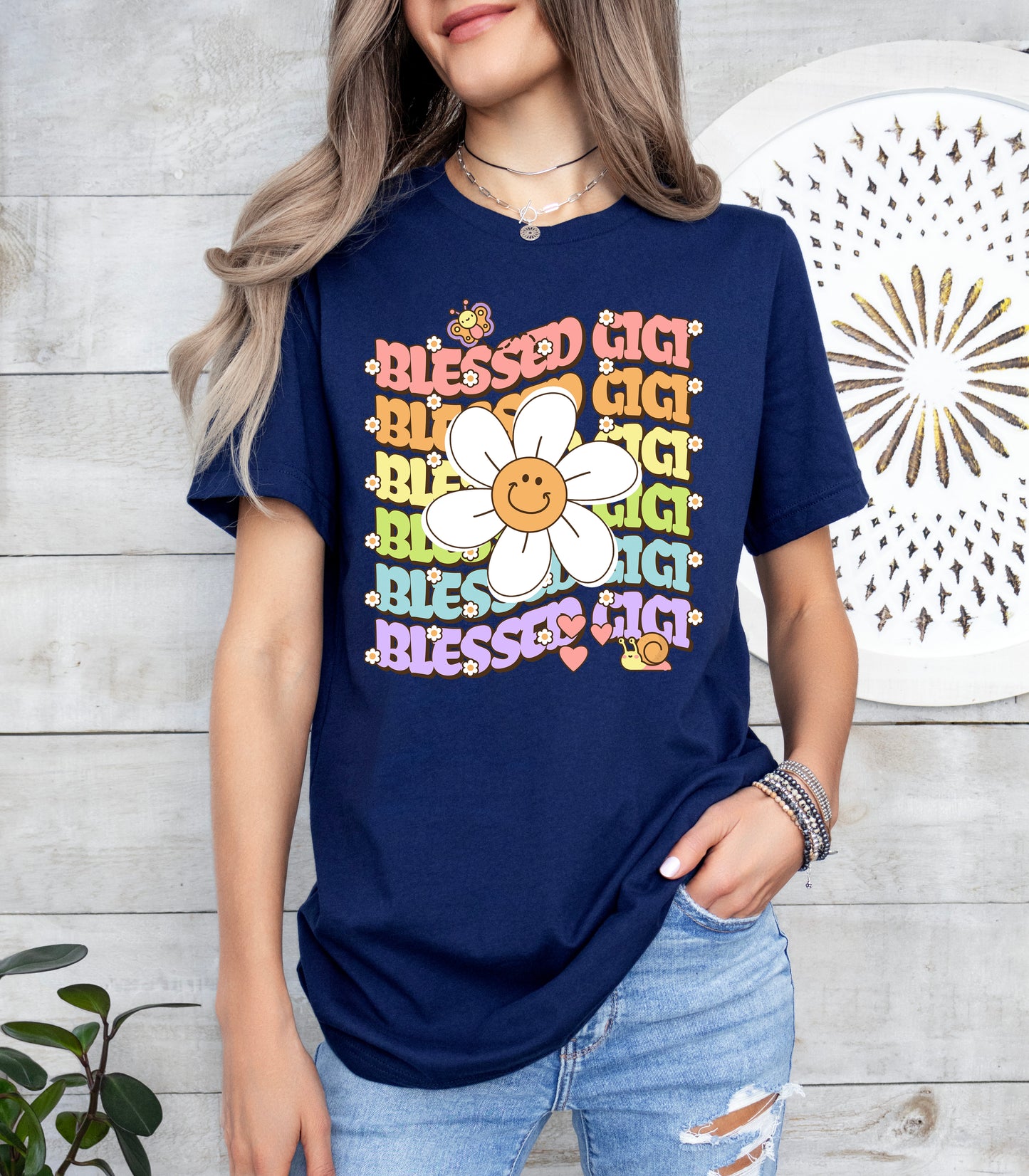 Blessed Gigi Retro Daisy Shirt | Gigi Shirt
