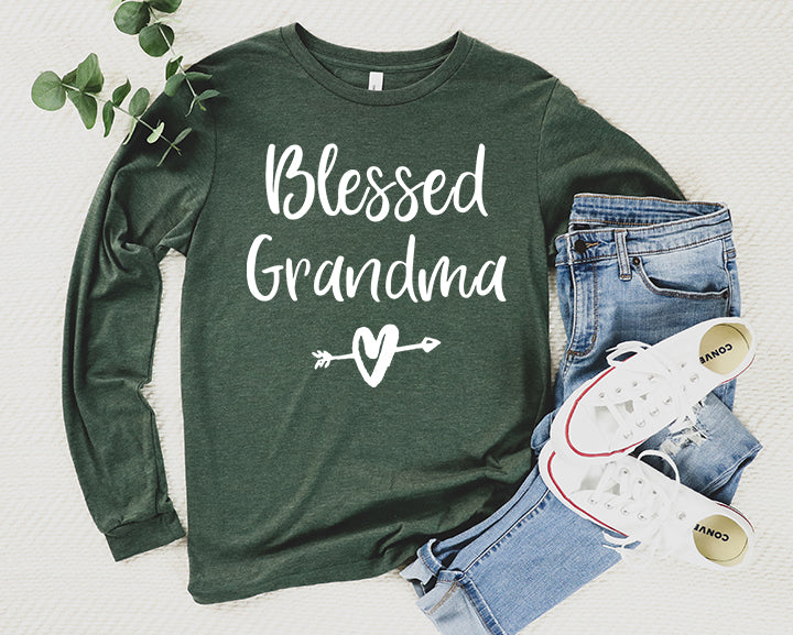 Blessed Grandma Shirt Long Sleeve | Long Sleeve Grandma Shirt
