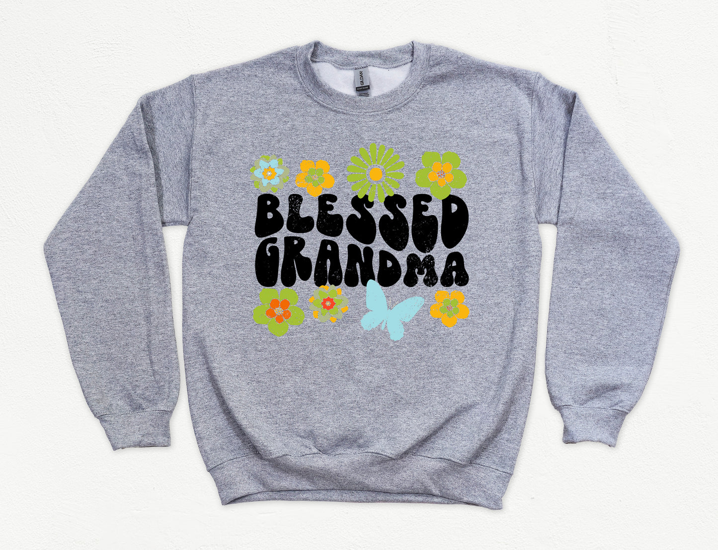 Blessed Grandma Retro Flowers Sweatshirt | Grandma Sweatshirt