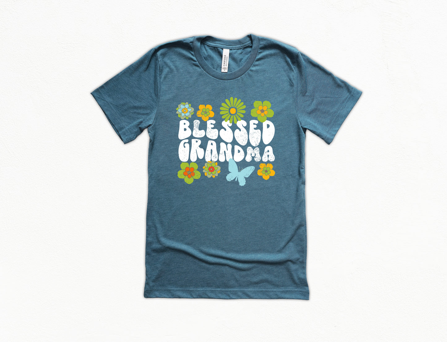 Blessed Grandma Retro Flowers Shirt | Grandma Shirt