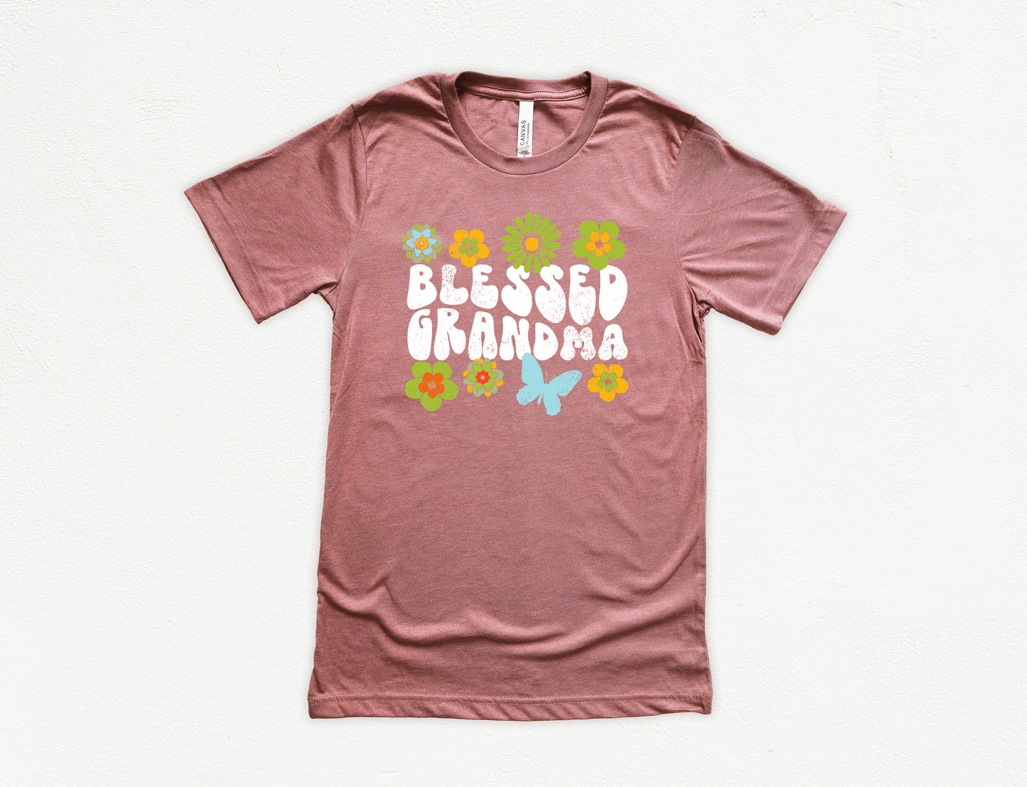 Blessed Grandma Retro Flowers Shirt | Grandma Shirt