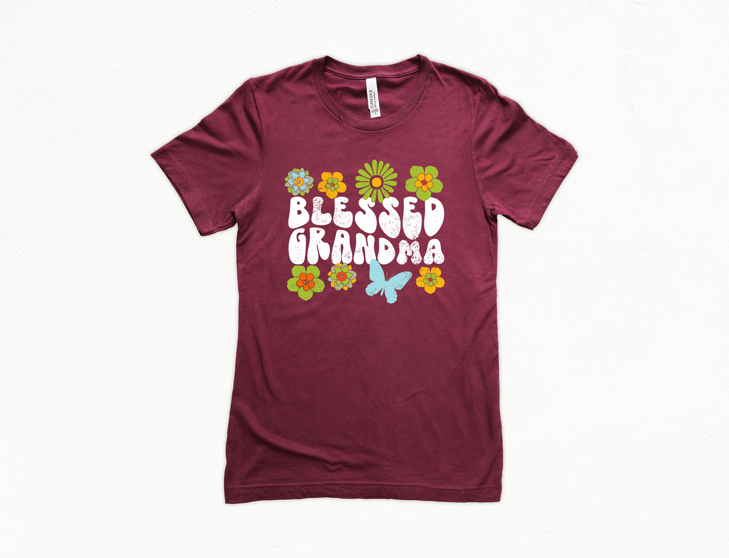 Blessed Grandma Retro Flowers Shirt | Grandma Shirt