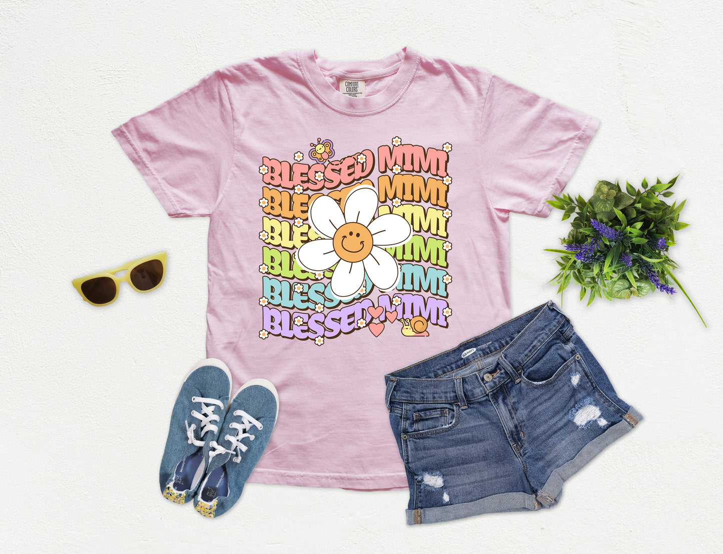 Blessed Mimi Retro Daisy Shirt | Comfort Colors Vintage Style Mimi Shirt