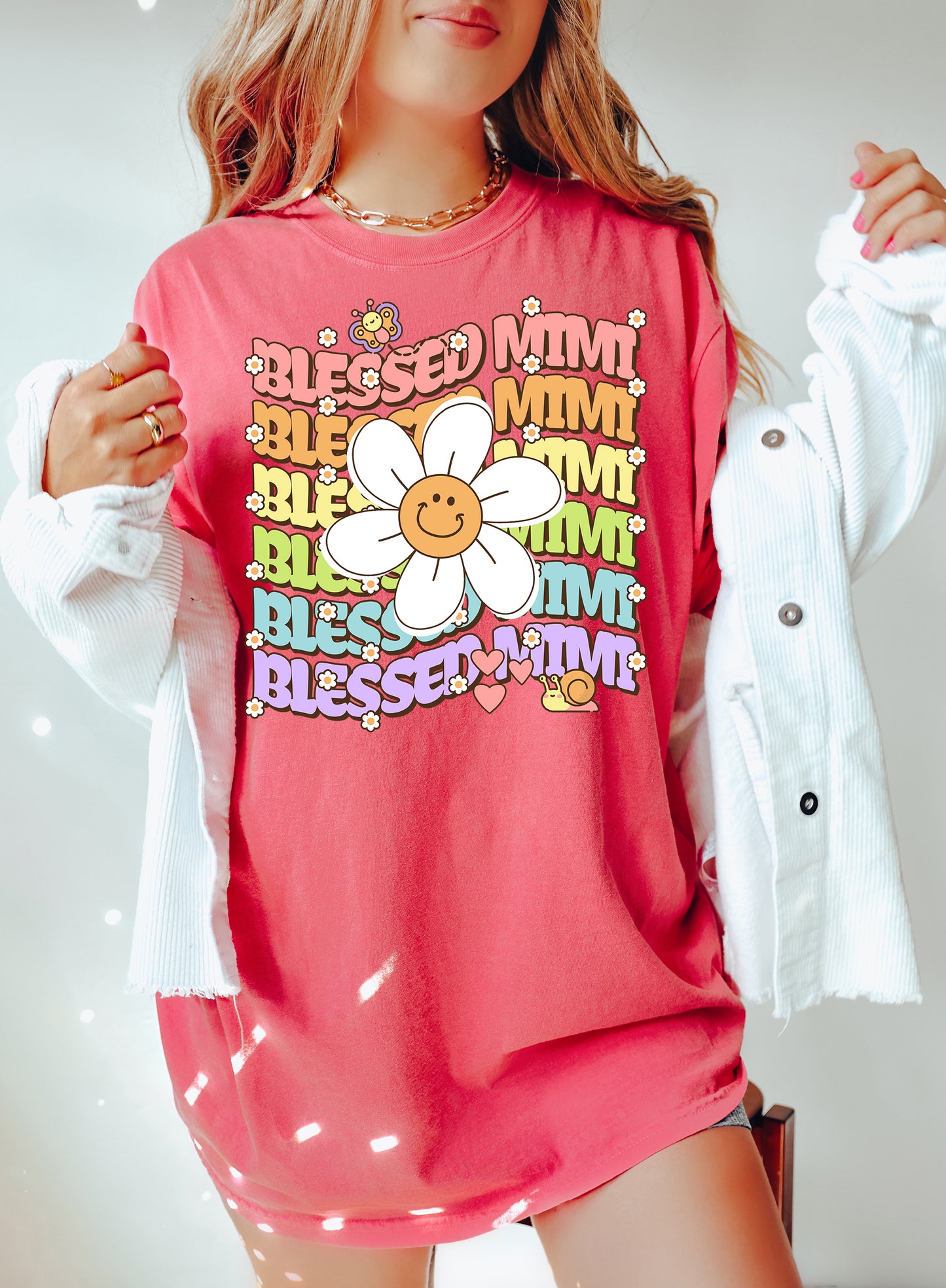 Blessed Mimi Retro Daisy Shirt | Comfort Colors Vintage Style Mimi Shirt