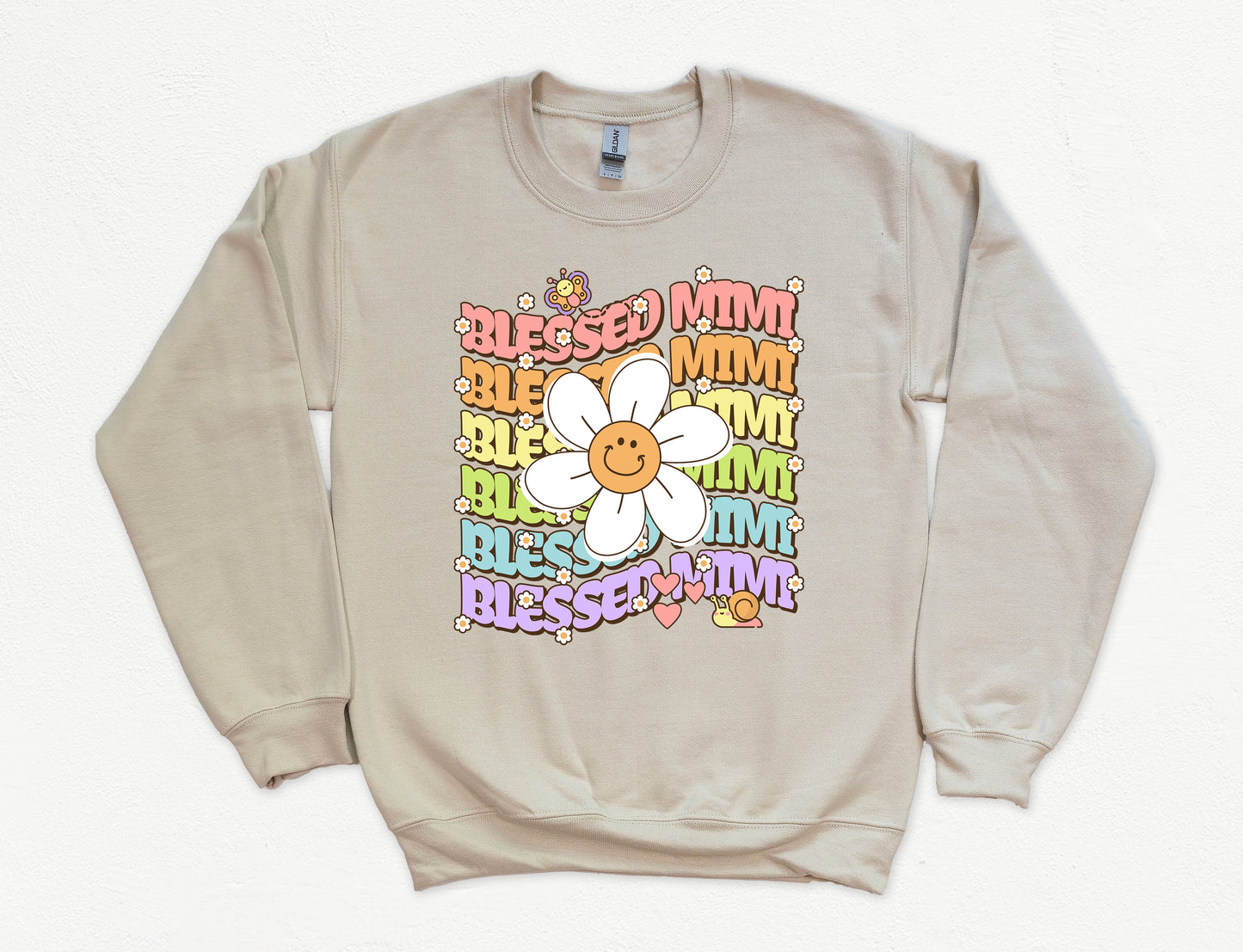 Blessed Mimi Retro Daisy Sweatshirt | Mimi Sweatshirt