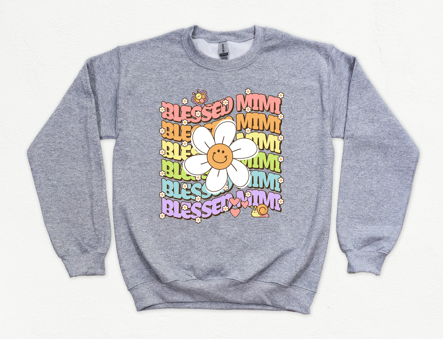 Blessed Mimi Retro Daisy Sweatshirt | Mimi Sweatshirt