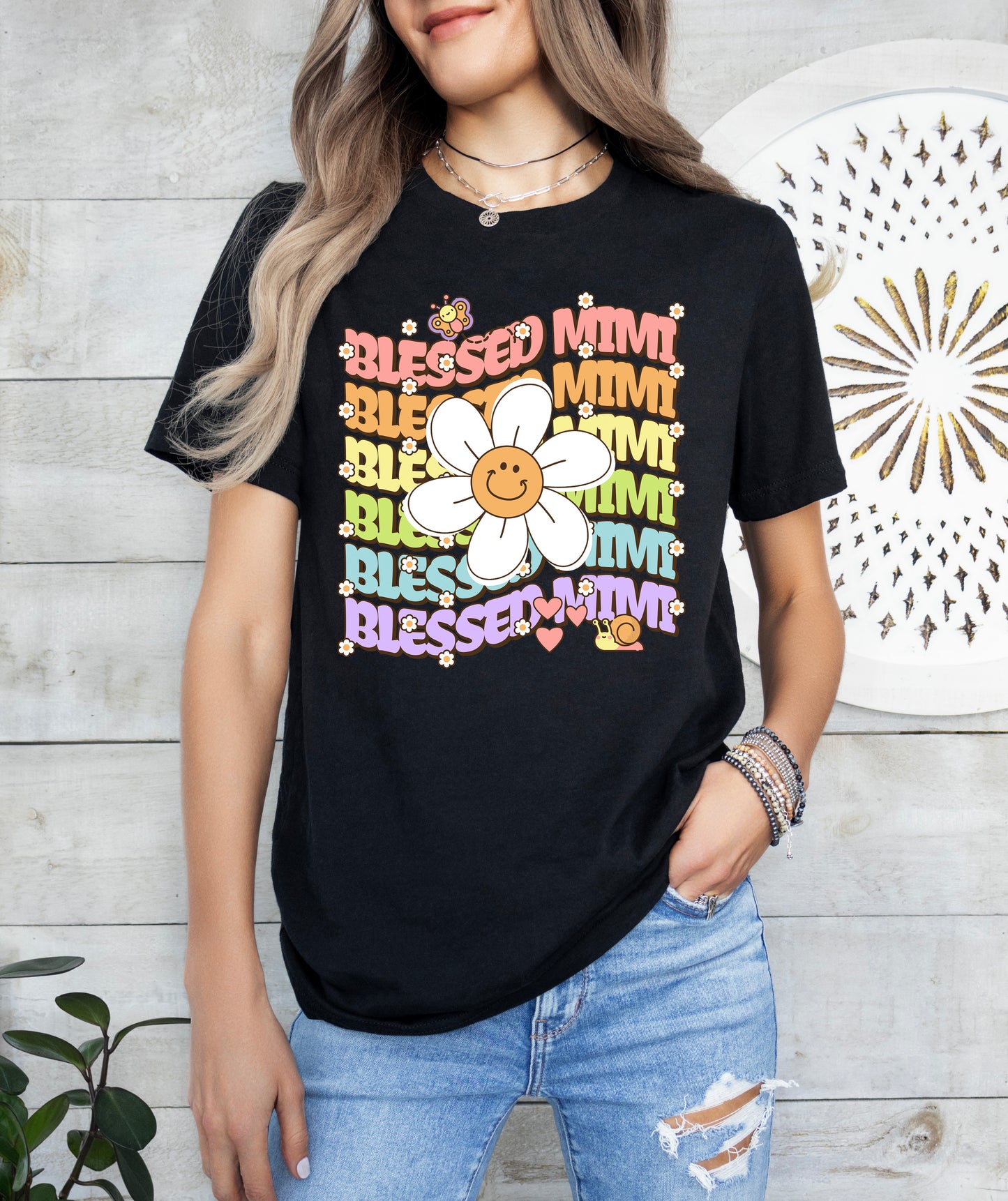 Blessed Mimi Retro Daisy Shirt | Mimi Shirt