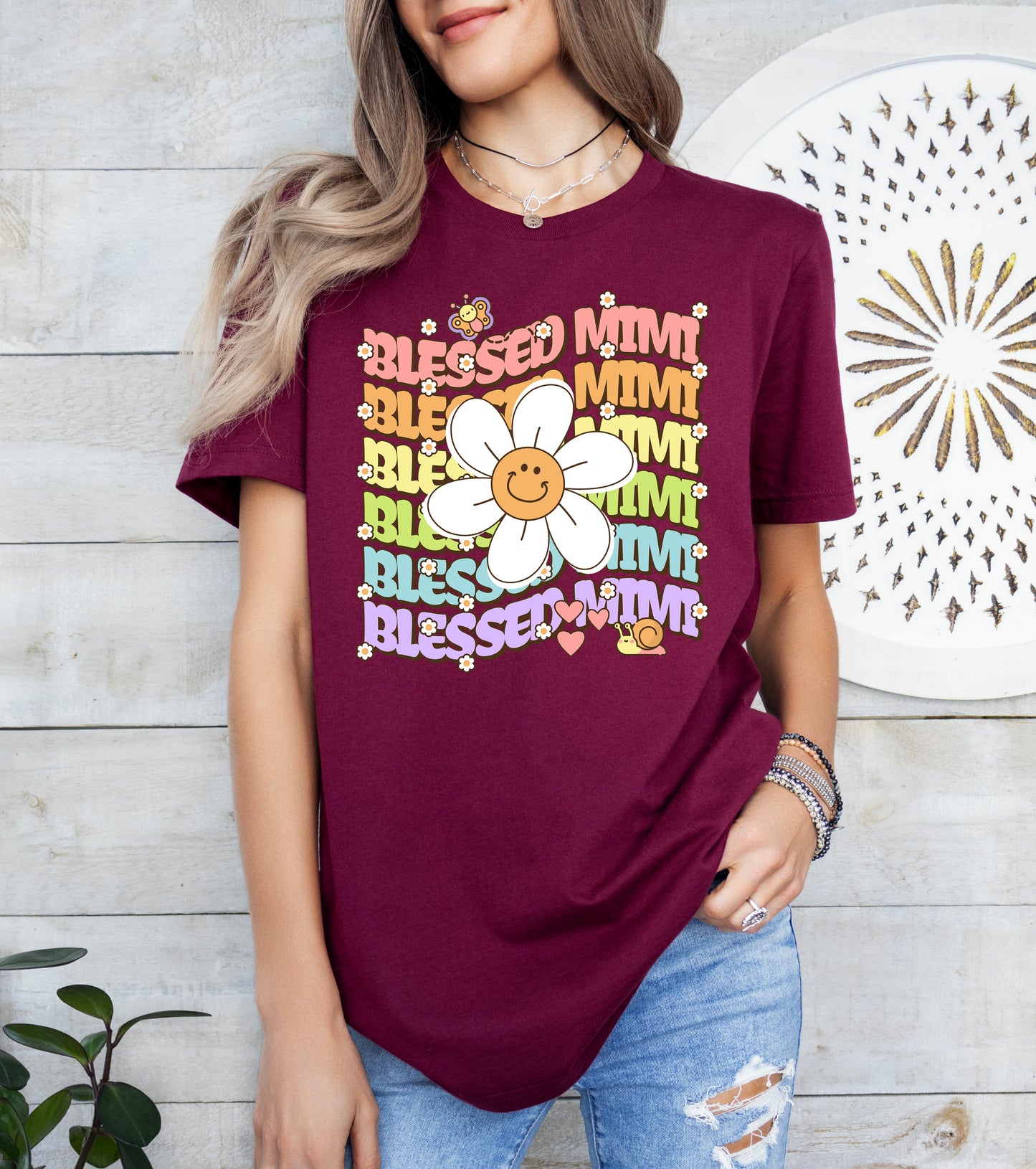 Blessed Mimi Retro Daisy Shirt | Mimi Shirt