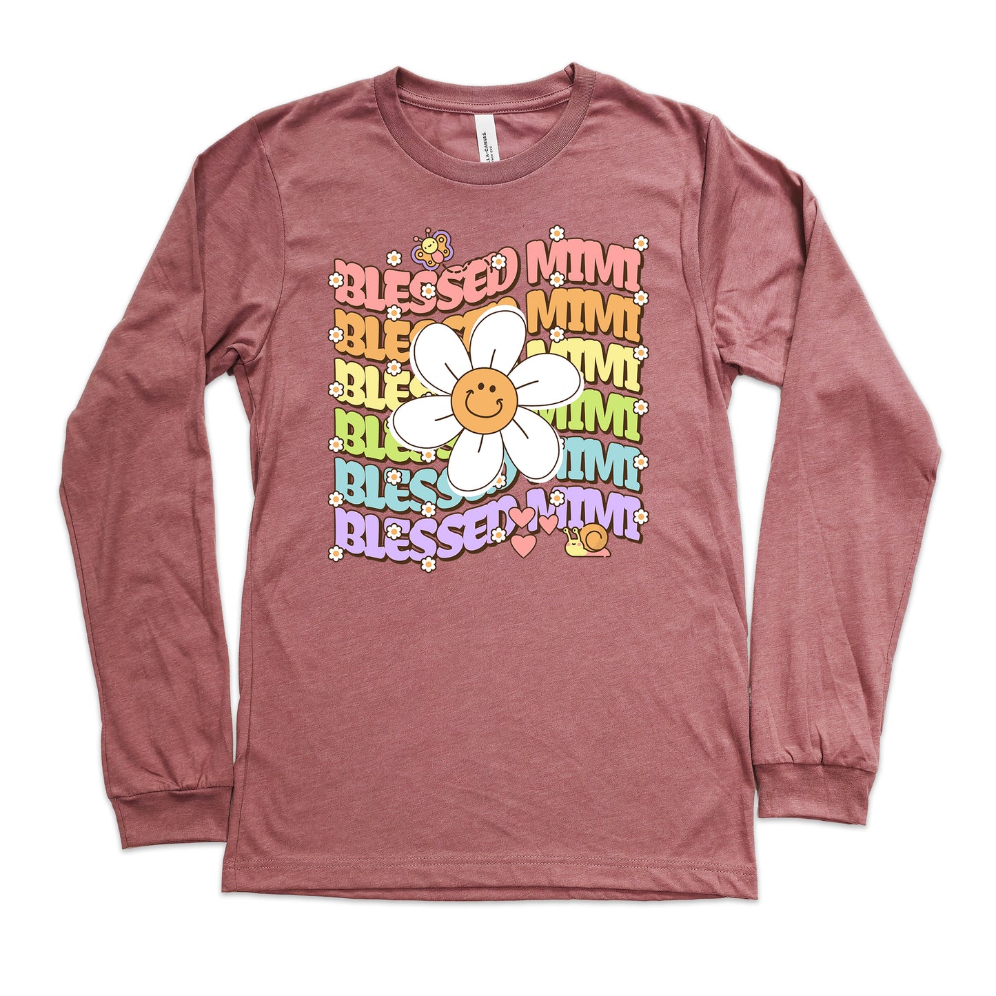 Blessed Mimi Retro Daisy Shirt Long Sleeve | Long Sleeve Mimi Shirt