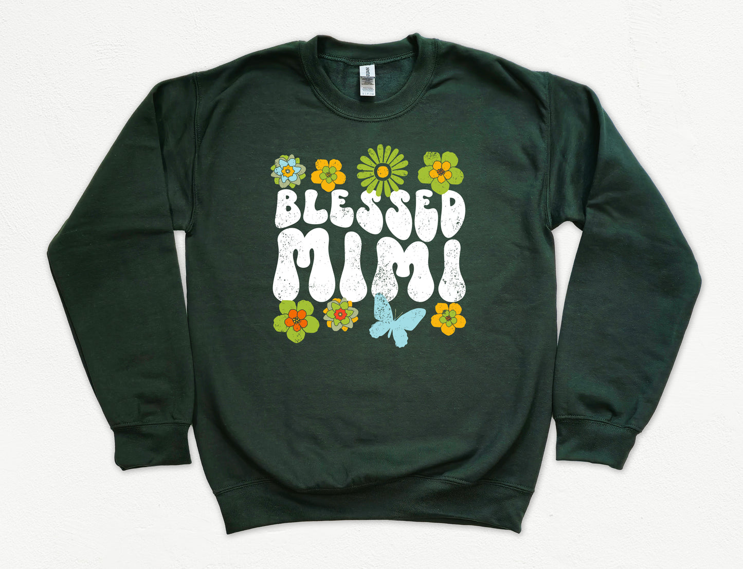 Blessed Mimi Retro Flowers Sweatshirt | Mimi Sweatshirt