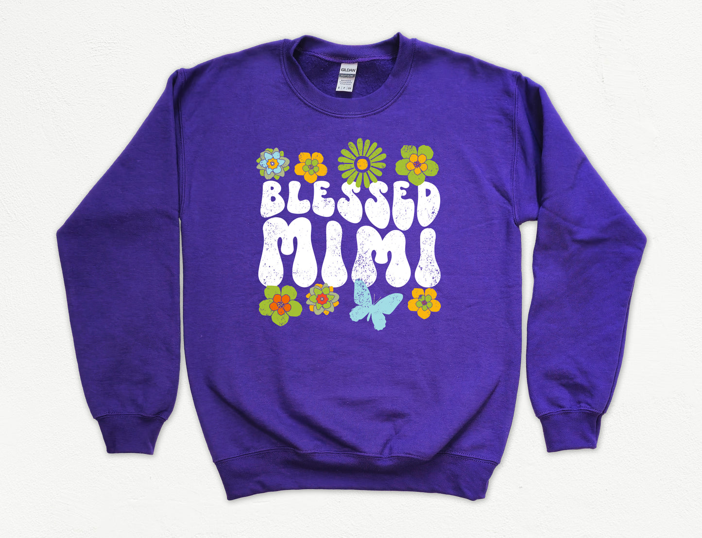 Blessed Mimi Retro Flowers Sweatshirt | Mimi Sweatshirt