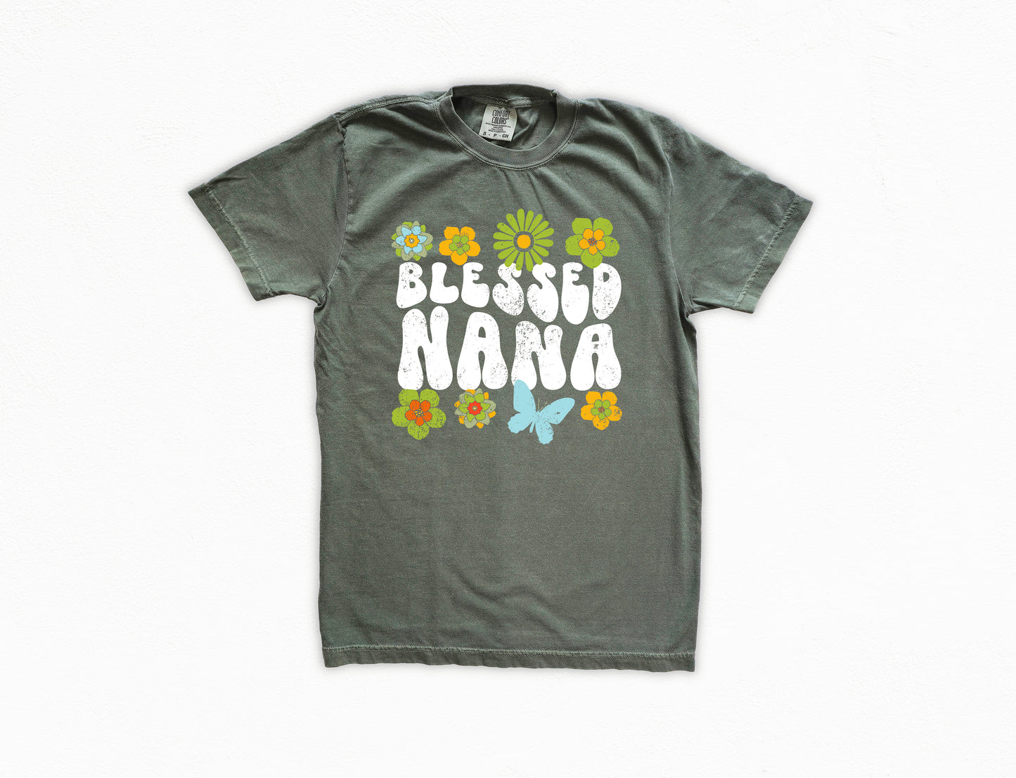 Blessed Nana Retro Flower Shirt | Comfort Colors Vintage Style Nana Shirt