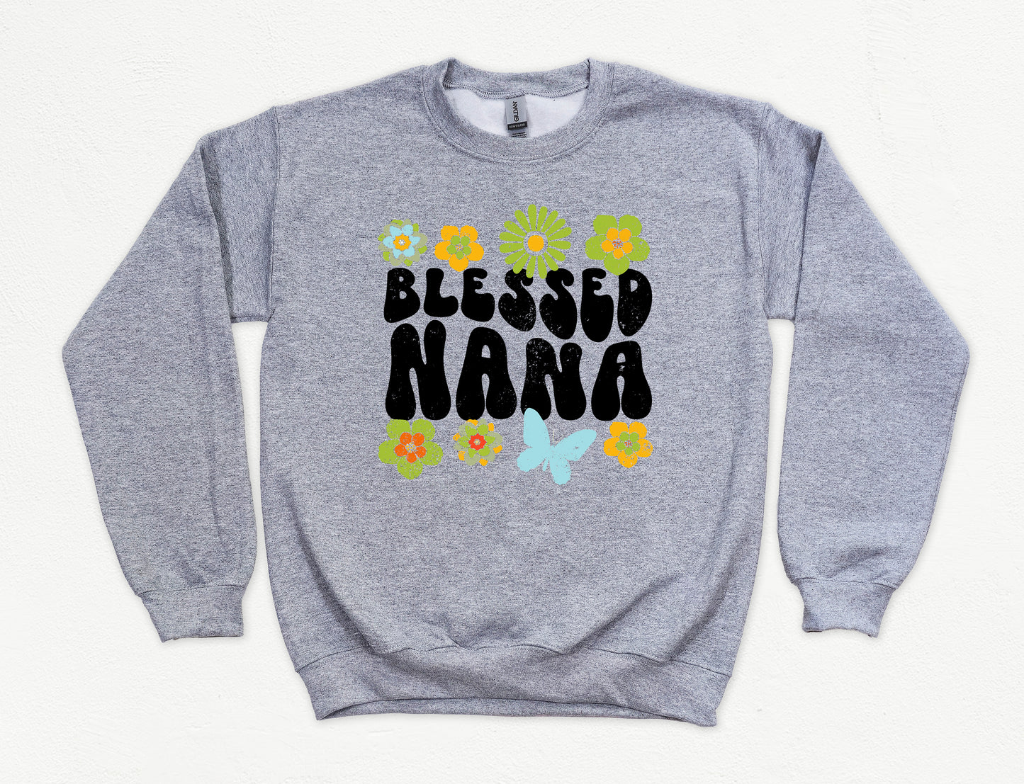 Blessed Nana Retro Flower Sweatshirt | Nana Sweatshirt