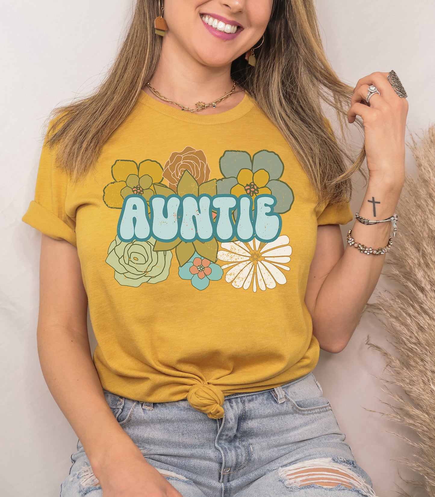 Auntie Shirt | Boho Style Aunt Shirt | Light Garments