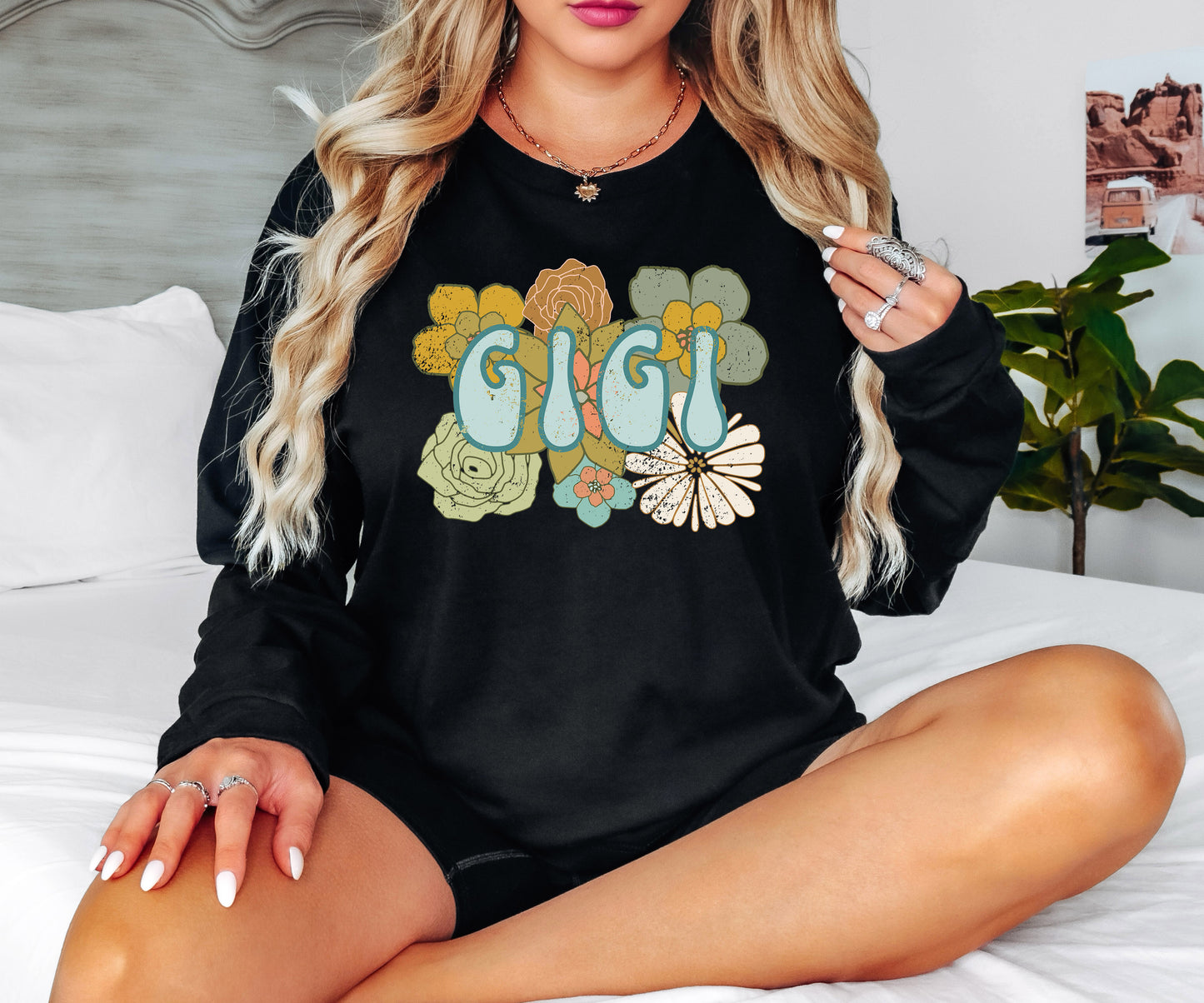 BOHO Flowers Gigi Shirt Long Sleeve | Long Sleeve Gigi Shirt