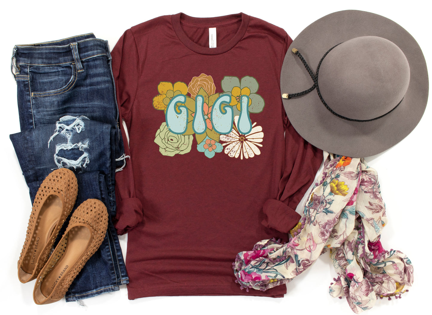 BOHO Flowers Gigi Shirt Long Sleeve | Long Sleeve Gigi Shirt