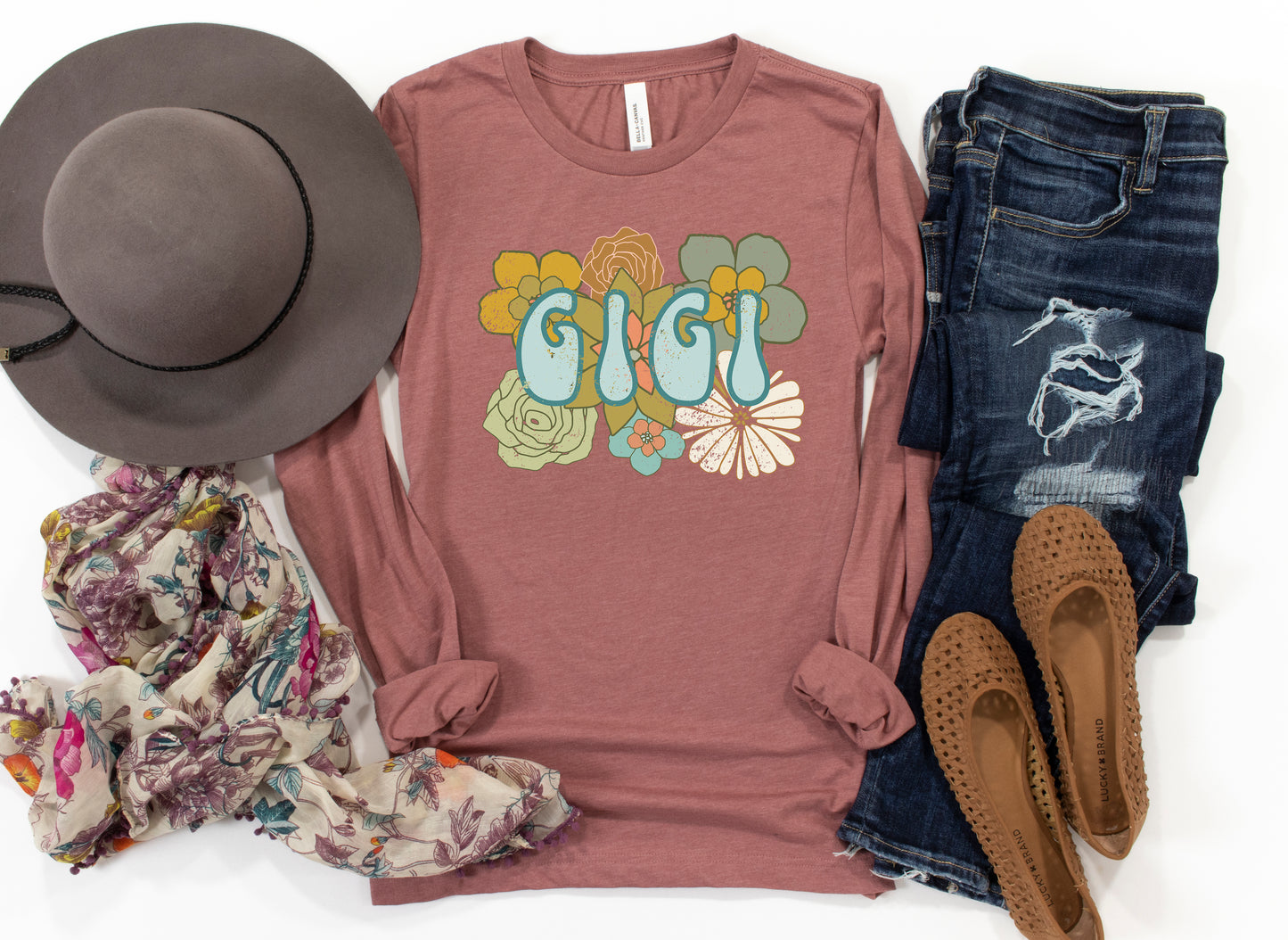 BOHO Flowers Gigi Shirt Long Sleeve | Long Sleeve Gigi Shirt