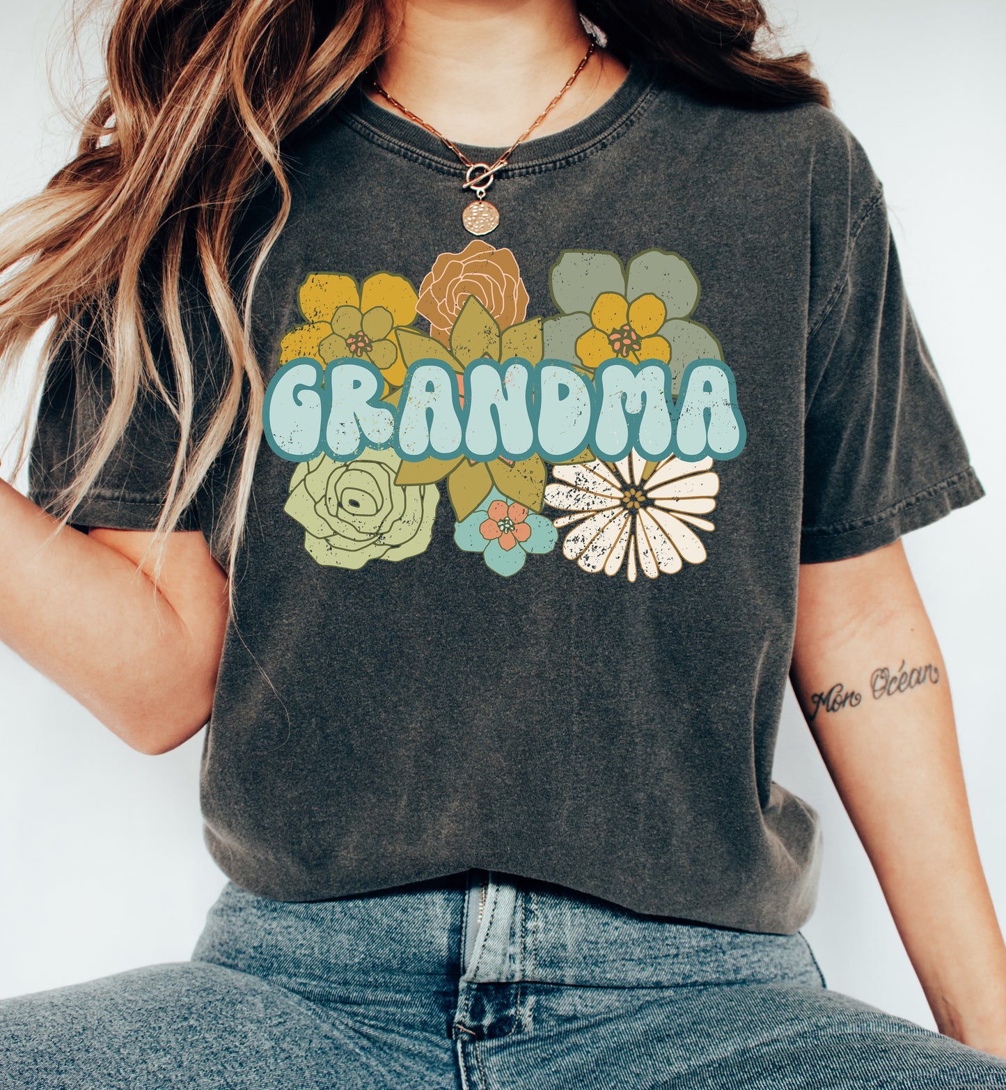 Retro BOHO Grandma Shirt | Comfort Colors Vintage Style Grandma Shirt