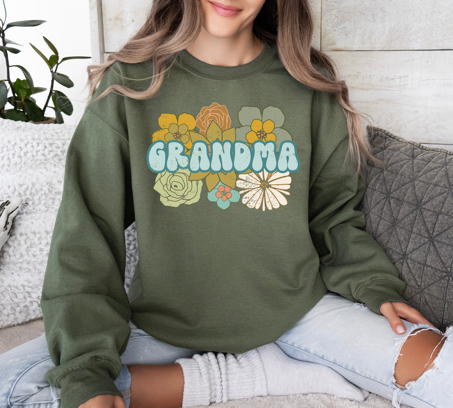 Retro BOHO Grandma Sweatshirt