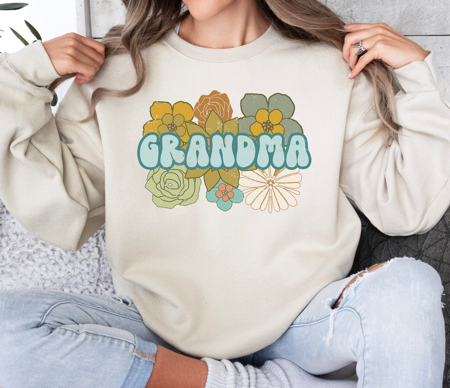 Retro BOHO Grandma Sweatshirt