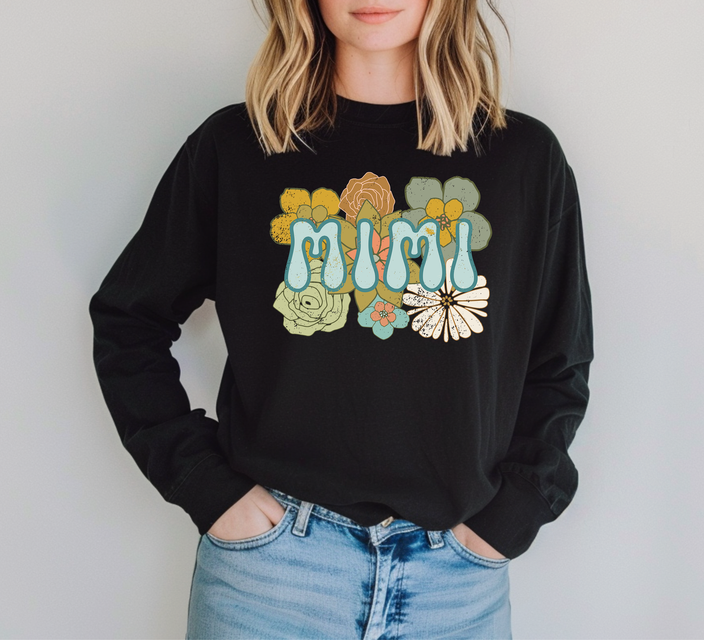 BOHO Mimi Flowers Shirt Long Sleeve | Long Sleeve Mimi Shirt