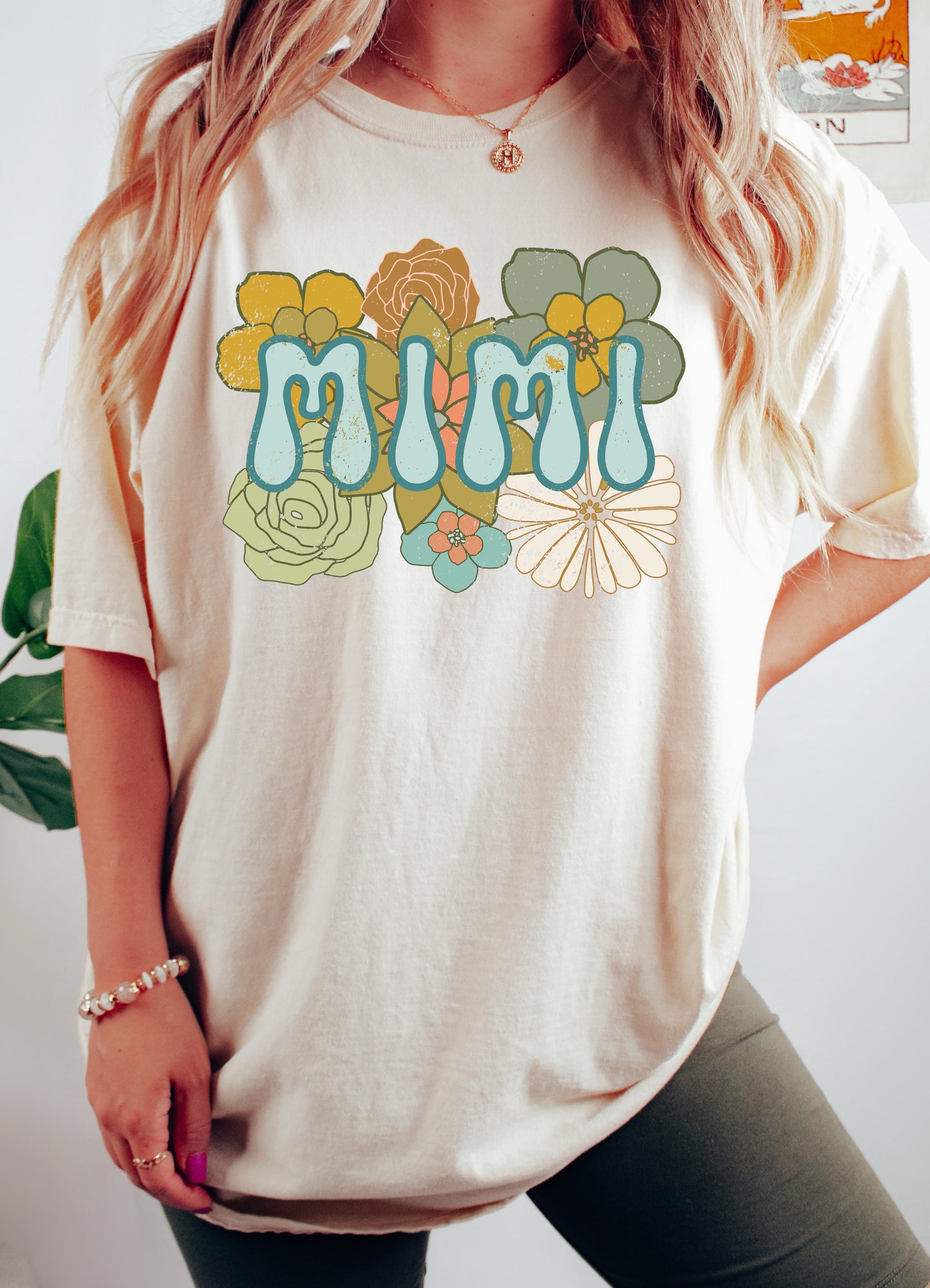BOHO Mimi Flowers Shirt | Comfort Colors Vintage Style Mimi Shirt